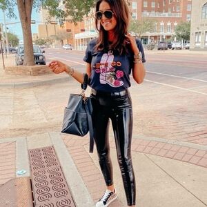SPANX Black Shiny Leggings